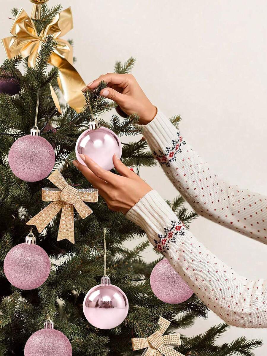 44-Piece Christmas Ball Ornament Set, Shatterproof Hanging Baubles for Christmas Tree, Wedding or Office Decor, Multi-Size Holiday Decorations