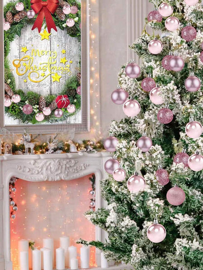 44-Piece Christmas Ball Ornament Set, Shatterproof Hanging Baubles for Christmas Tree, Wedding or Office Decor, Multi-Size Holiday Decorations