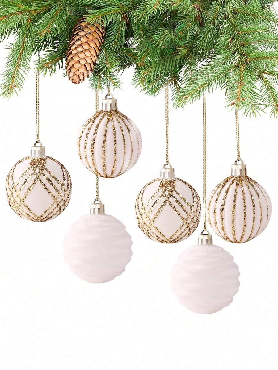 9pcs Green Velvet Christmas Tree Ball Ornaments, Flocked Painted Shatterproof Hanging Décor for Holiday Trees & Home Display