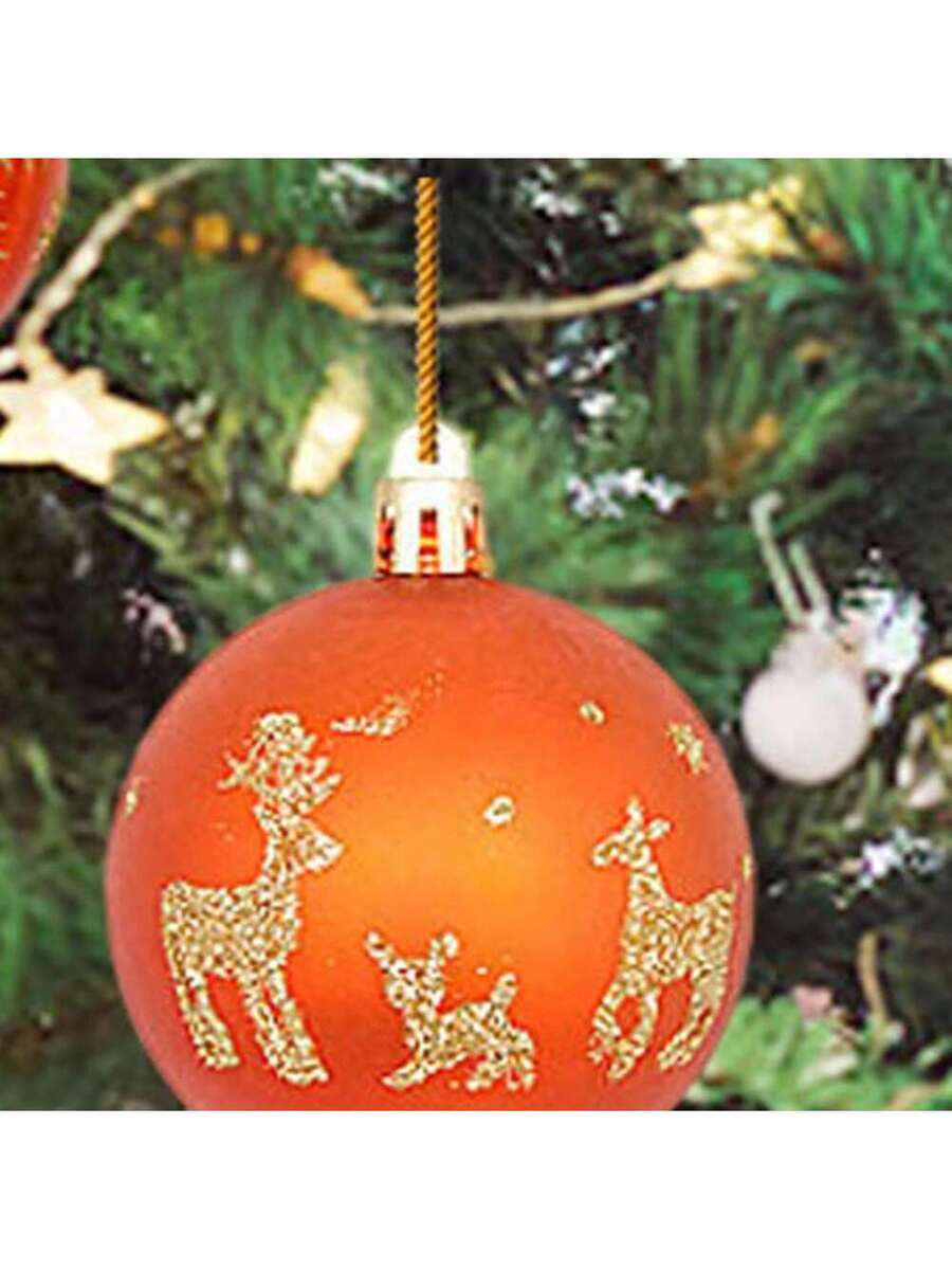 44pcs Sequined Christmas Tree Ball Ornaments, Glitter Decorative Holiday Tree Baubles, Perfect for Christmas Parties and Home Decoration