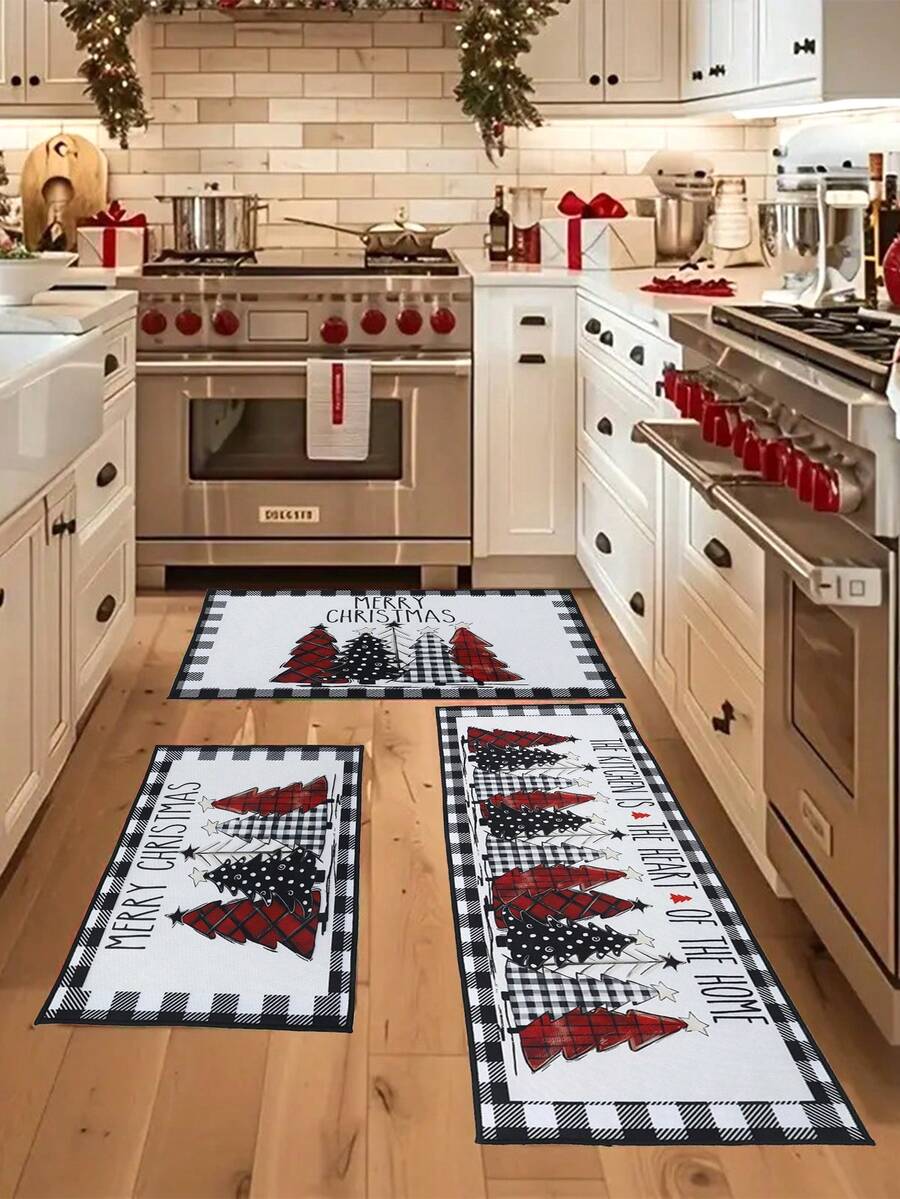 2pcs Merry Christmas Doormat Set, Gnome and Snowflake Design, Non-Slip Washable Floor Mats for Kitchen, Entryway, or Holiday Home Decoration 2026