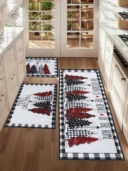 2pcs Merry Christmas Doormat Set, Gnome and Snowflake Design, Non-Slip Washable Floor Mats for Kitchen, Entryway, or Holiday Home Decoration 2026