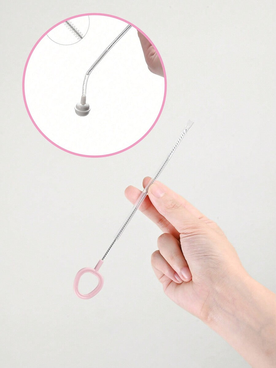 6-in-1 Baby Silicone Bottle Cleaning Set with Pacifier Brush, Straw Cleaner and Bottle Mouth Brush, Soft Bristle Tools for Newborn Feeding Essentials