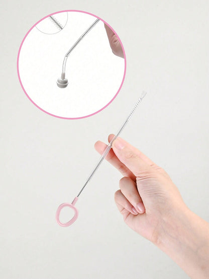 6-in-1 Baby Silicone Bottle Cleaning Set with Pacifier Brush, Straw Cleaner and Bottle Mouth Brush, Soft Bristle Tools for Newborn Feeding Essentials