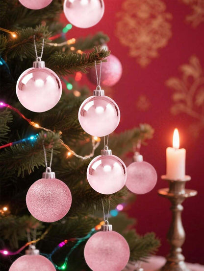 44-Piece Christmas Ball Ornament Set, Shatterproof Hanging Baubles for Christmas Tree, Wedding or Office Decor, Multi-Size Holiday Decorations