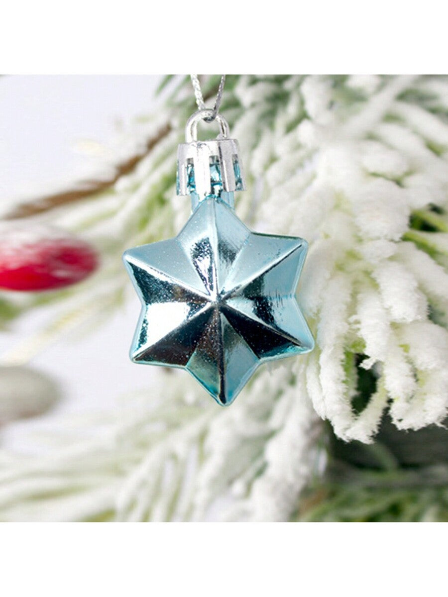 44pcs Sequined Christmas Tree Ball Ornaments, Glitter Decorative Holiday Tree Baubles, Perfect for Christmas Parties and Home Decoration