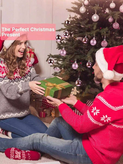 44-Piece Christmas Ball Ornament Set, Shatterproof Hanging Baubles for Christmas Tree, Wedding or Office Decor, Multi-Size Holiday Decorations