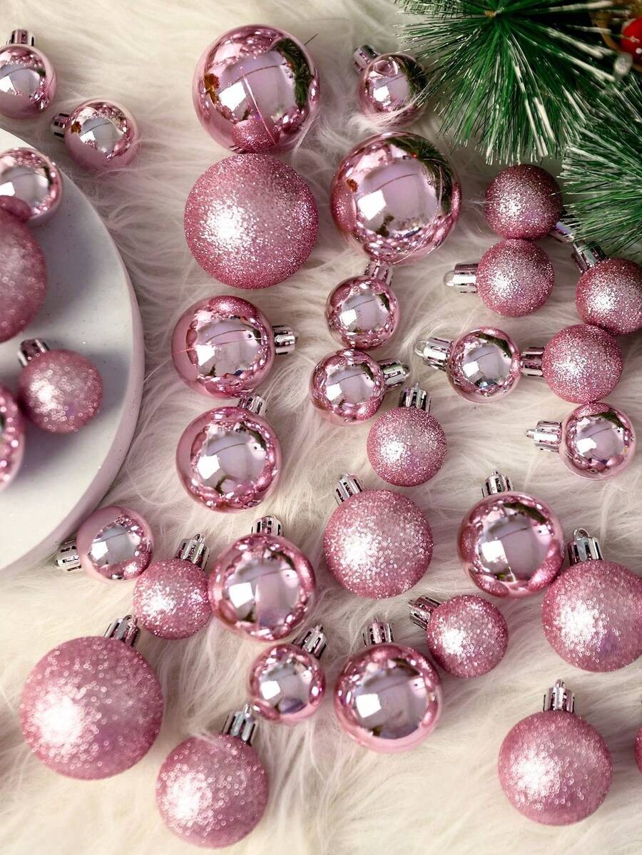 44-Piece Christmas Ball Ornament Set, Shatterproof Hanging Baubles for Christmas Tree, Wedding or Office Decor, Multi-Size Holiday Decorations