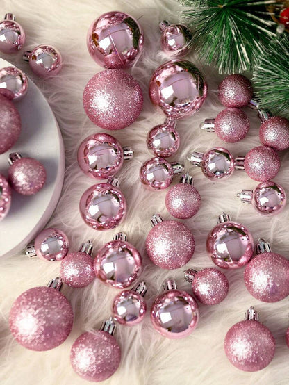 44-Piece Christmas Ball Ornament Set, Shatterproof Hanging Baubles for Christmas Tree, Wedding or Office Decor, Multi-Size Holiday Decorations