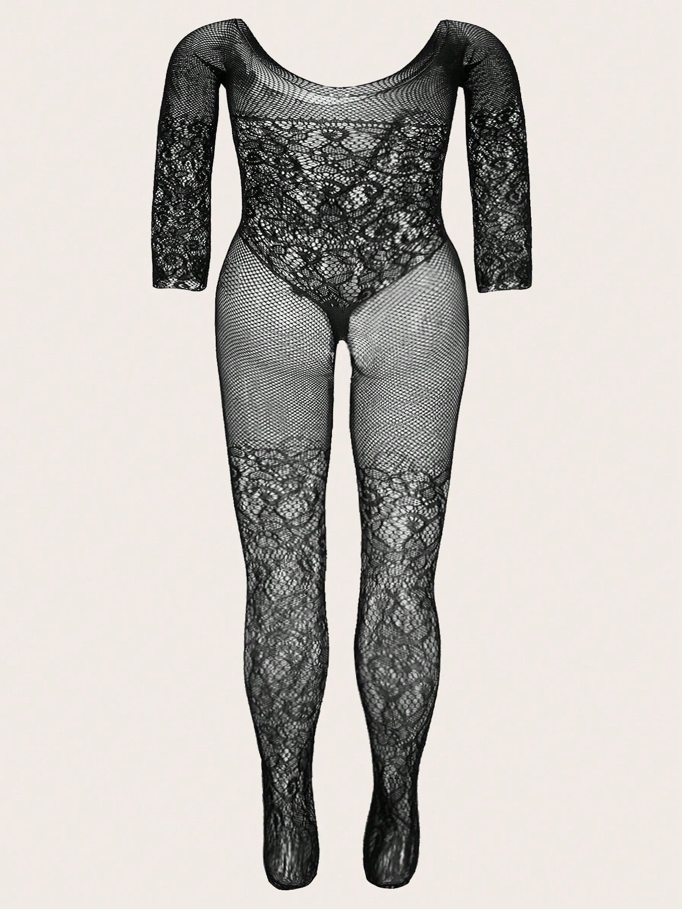 Plus Size Sexy Mesh Bodysuit Lingerie