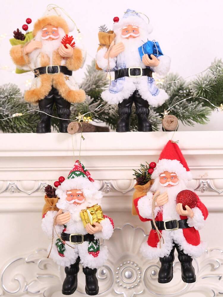 Standing Santa Claus Resin Figurine, Festive Christmas Ornament, Perfect Gift for Holiday Displays, Home, or Office Room Decorations