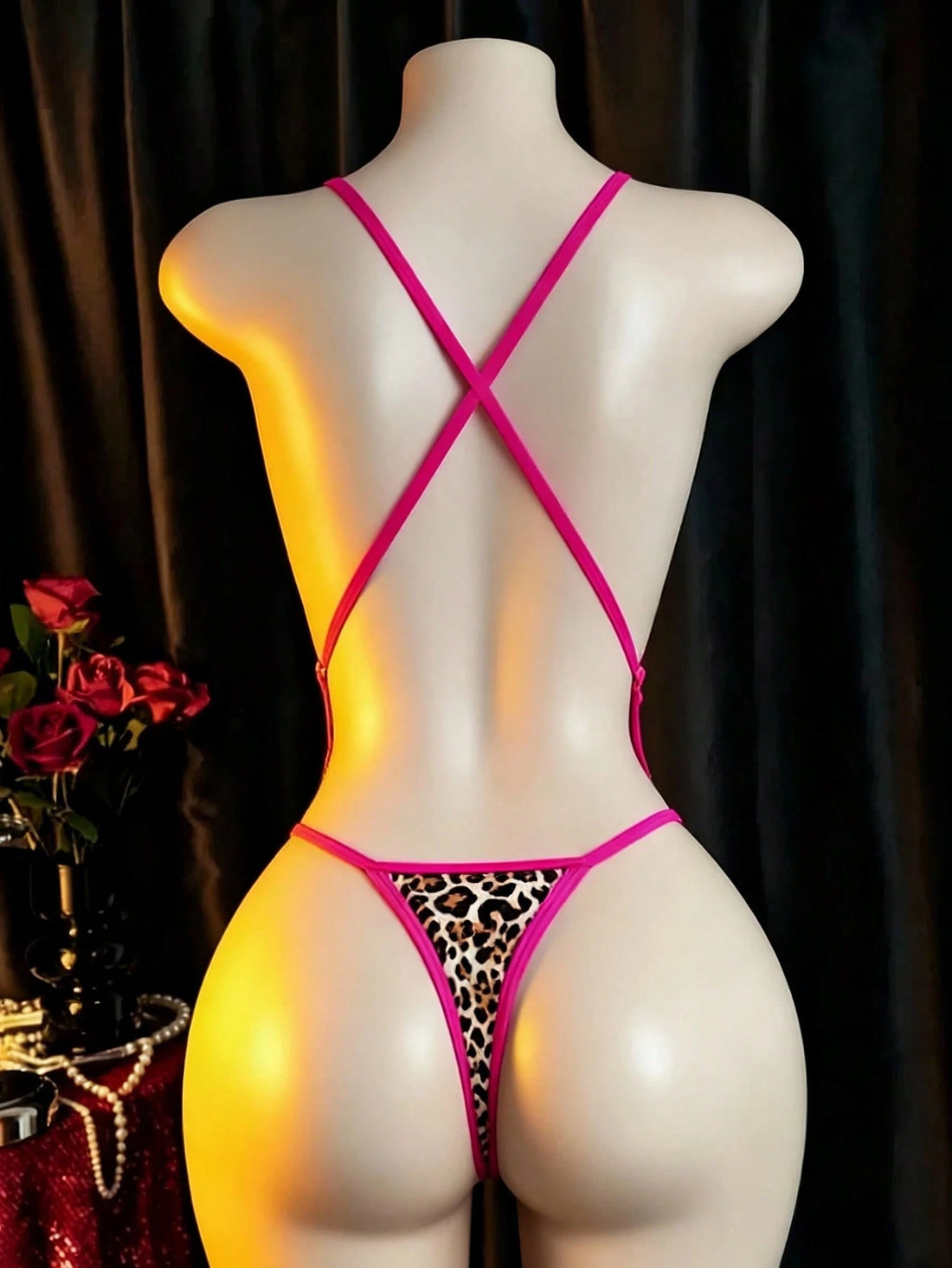 Sexy One-Piece Lingerie Set With A Three-Point Style Women's Leopard Print Sexy Lingerie Set, Rave