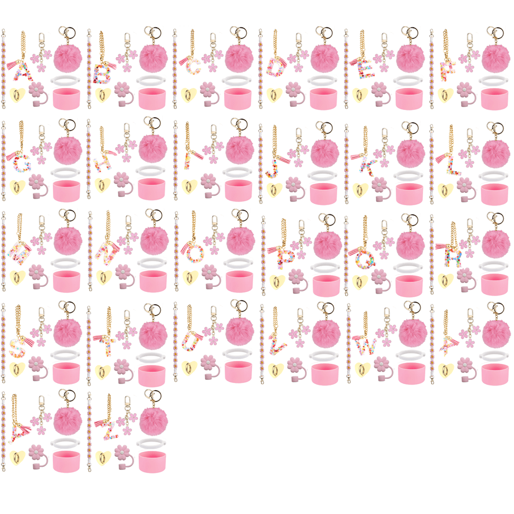 Cup Decoration Accessories, 8–9mm Straw Cap & Silicone Boots Set for 30/40oz Tumblers, Cute DIY Cup Accessories