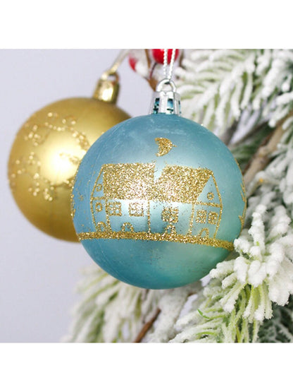 44pcs Sequined Christmas Tree Ball Ornaments, Glitter Decorative Holiday Tree Baubles, Perfect for Christmas Parties and Home Decoration
