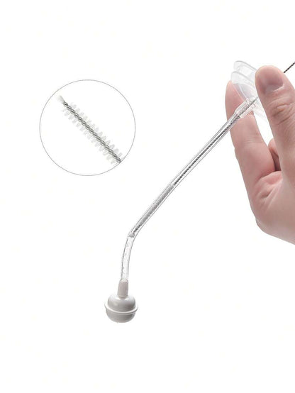 6-in-1 Baby Silicone Bottle Cleaning Set with Pacifier Brush, Straw Cleaner and Bottle Mouth Brush, Soft Bristle Tools for Newborn Feeding Essentials