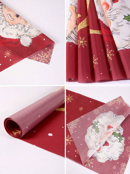 Gingerbread Man Christmas Table Runner, 35x180cm Polyester Holiday Table Flag, Festive Dining Room Décor for Christmas & Winter Home Use