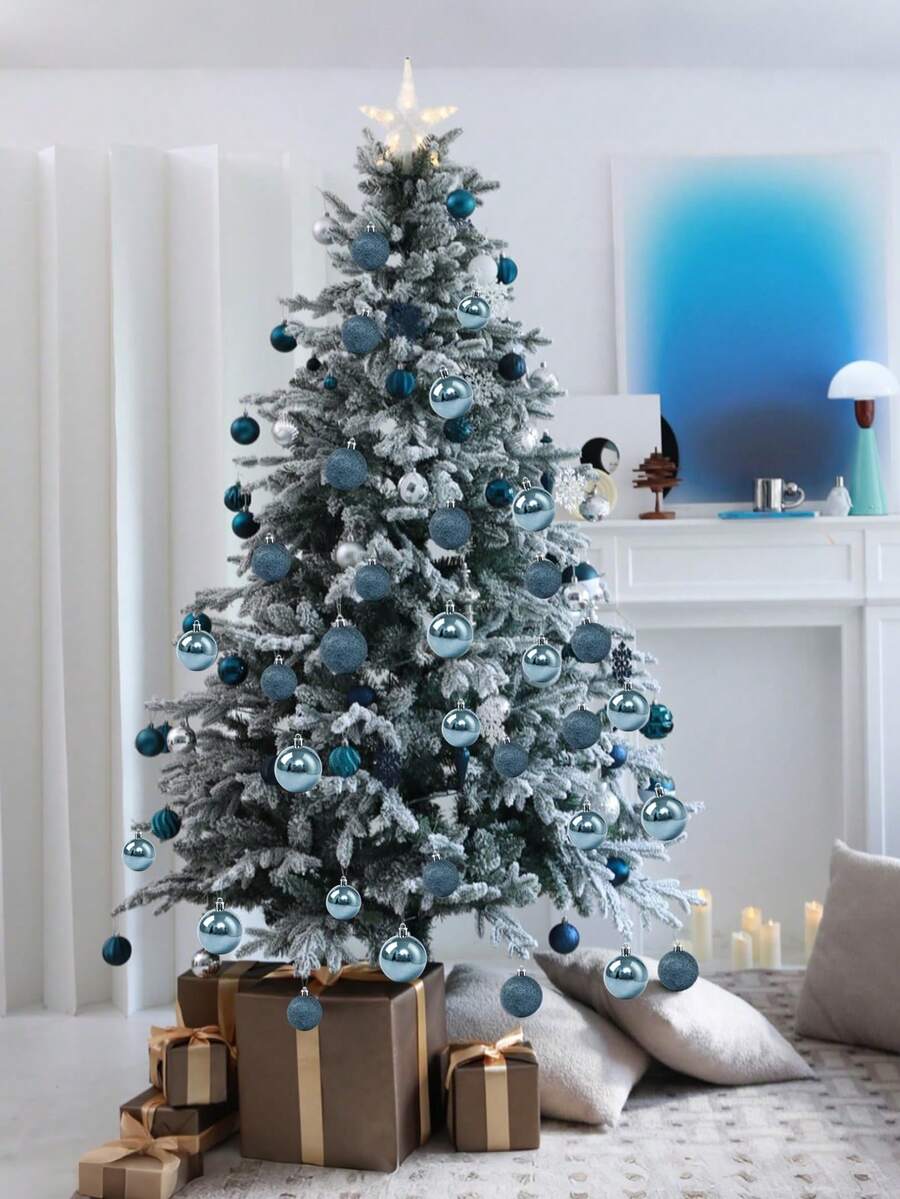 44-Piece Christmas Ball Ornament Set, Shatterproof Hanging Baubles for Christmas Tree, Wedding or Office Decor, Multi-Size Holiday Decorations