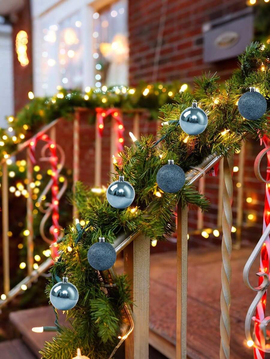 44-Piece Christmas Ball Ornament Set, Shatterproof Hanging Baubles for Christmas Tree, Wedding or Office Decor, Multi-Size Holiday Decorations