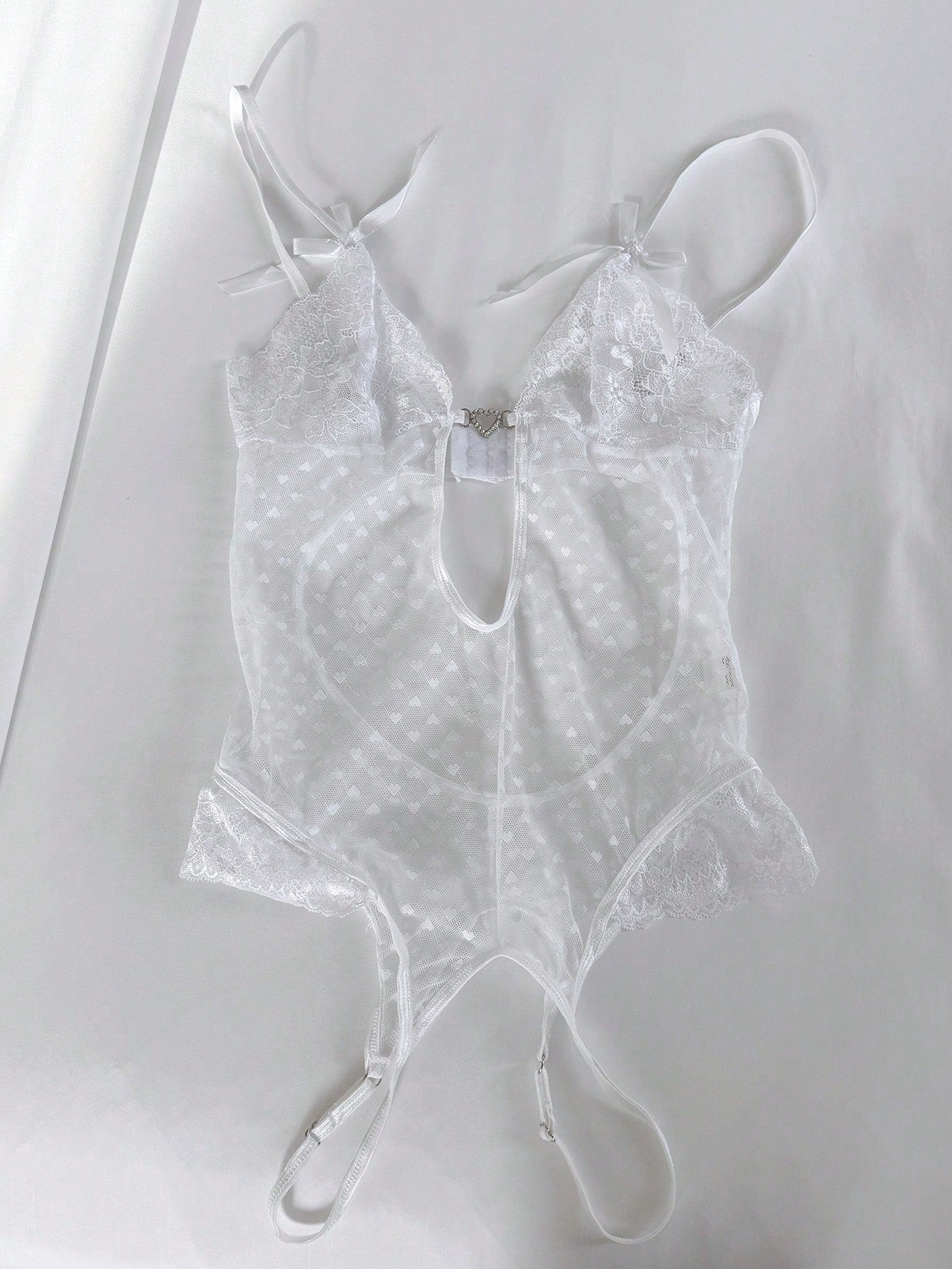 Adjustable Sheer Mesh Hollow-Out Sexy Bodysuits For Women Going Out