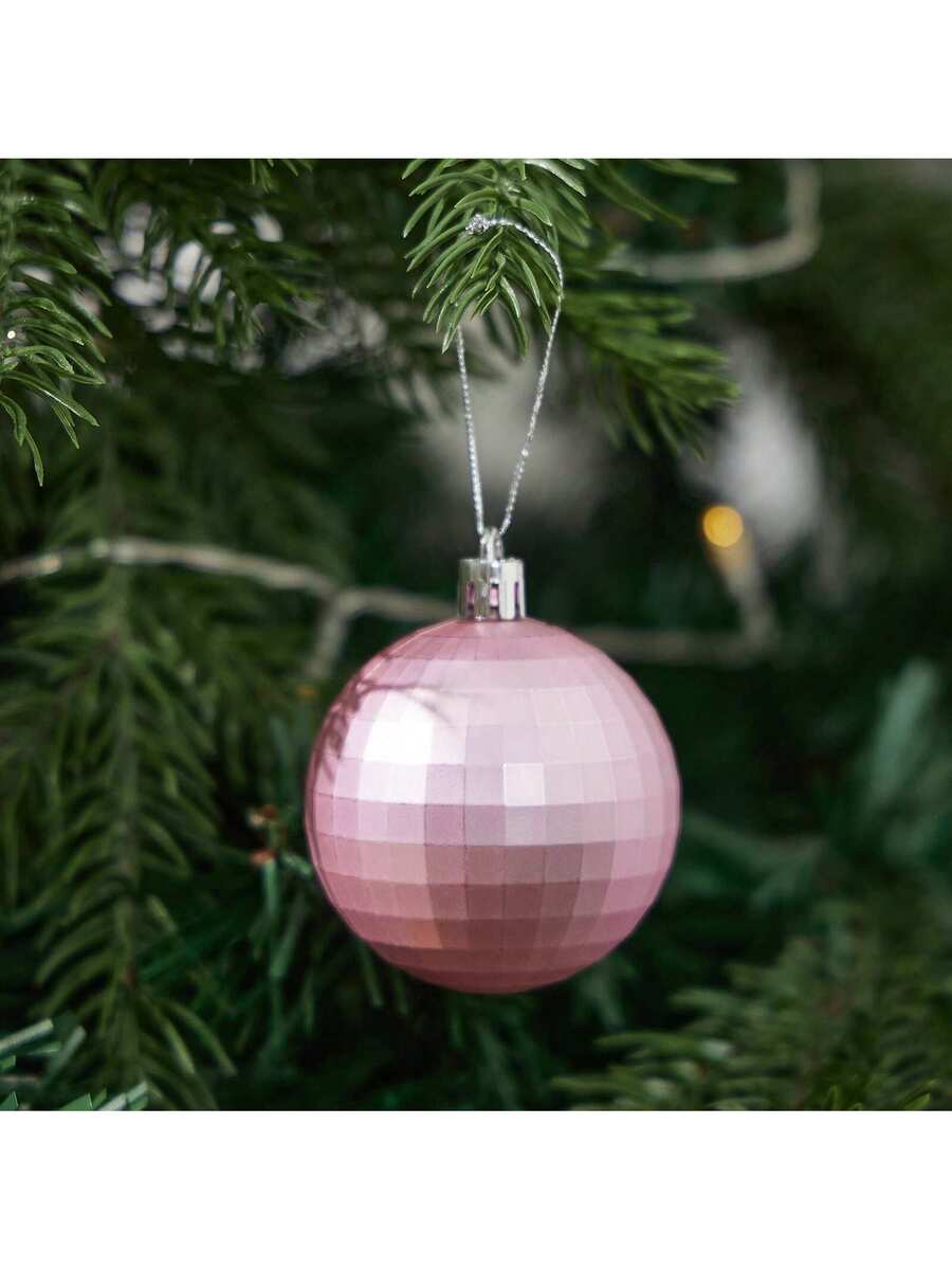 44pcs Sequined Christmas Tree Ball Ornaments, Glitter Decorative Holiday Tree Baubles, Perfect for Christmas Parties and Home Decoration