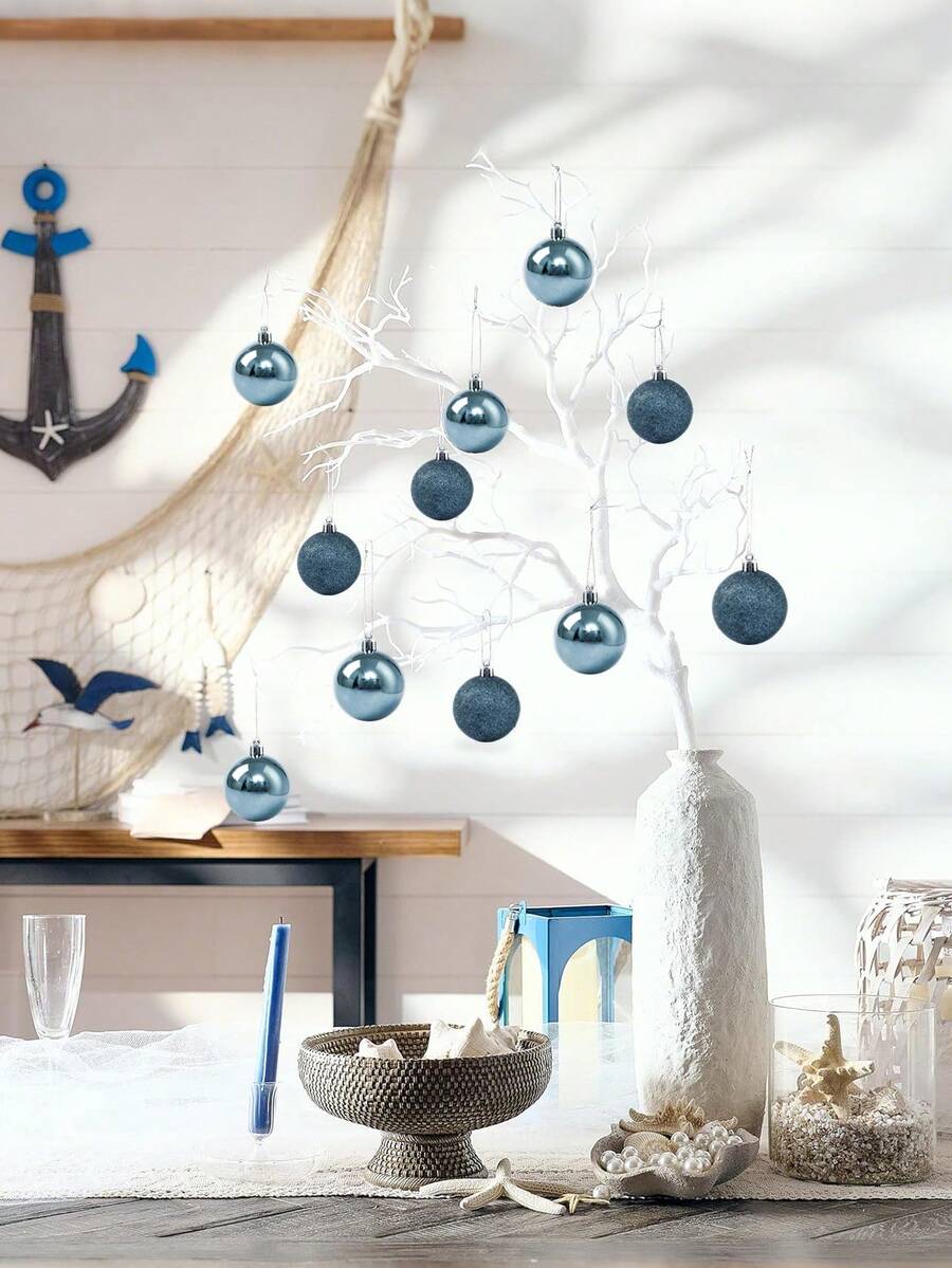 44-Piece Christmas Ball Ornament Set, Shatterproof Hanging Baubles for Christmas Tree, Wedding or Office Decor, Multi-Size Holiday Decorations