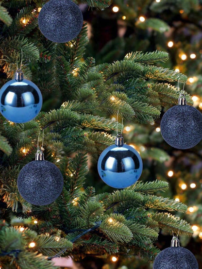 44-Piece Christmas Ball Ornament Set, Shatterproof Hanging Baubles for Christmas Tree, Wedding or Office Decor, Multi-Size Holiday Decorations