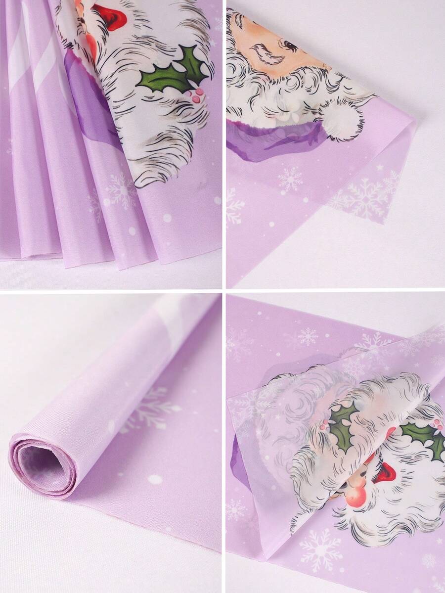 Gingerbread Man Christmas Table Runner, 35x180cm Polyester Holiday Table Flag, Festive Dining Room Décor for Christmas & Winter Home Use