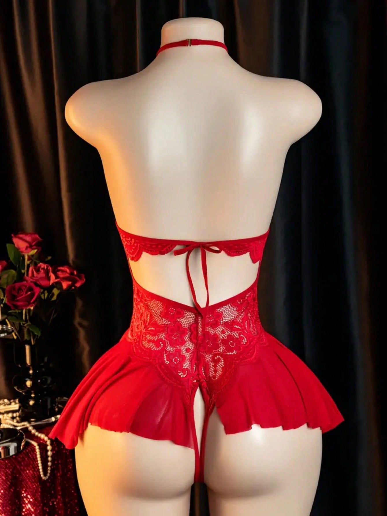 Sexy Lingerie, Open Crotch Design, Lace Skeleton Bodysuit, Elegant Ladies Bodysuit, Bedroom Seduction Outfit