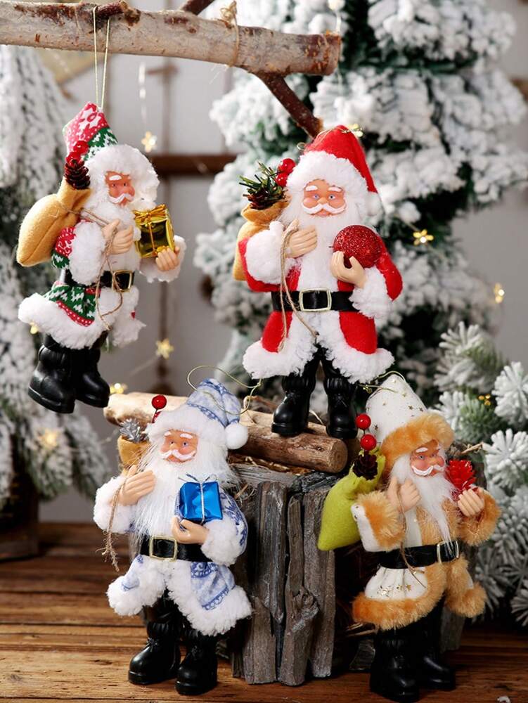 Standing Santa Claus Resin Figurine, Festive Christmas Ornament, Perfect Gift for Holiday Displays, Home, or Office Room Decorations