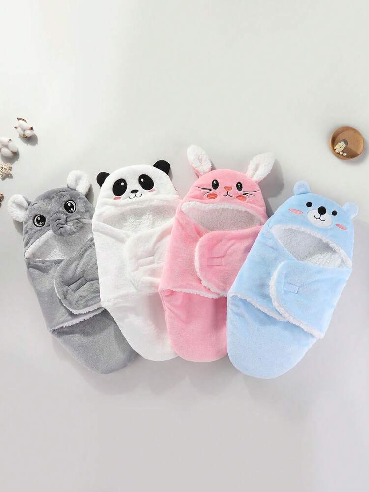 1pc Soft Plush Swaddle Blanket for Infants, Cozy Newborn Receiving Blanket Wrap for Boys and Girls 0–6 Months, Nursery Essential