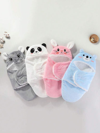 1pc Soft Plush Swaddle Blanket for Infants, Cozy Newborn Receiving Blanket Wrap for Boys and Girls 0–6 Months, Nursery Essential