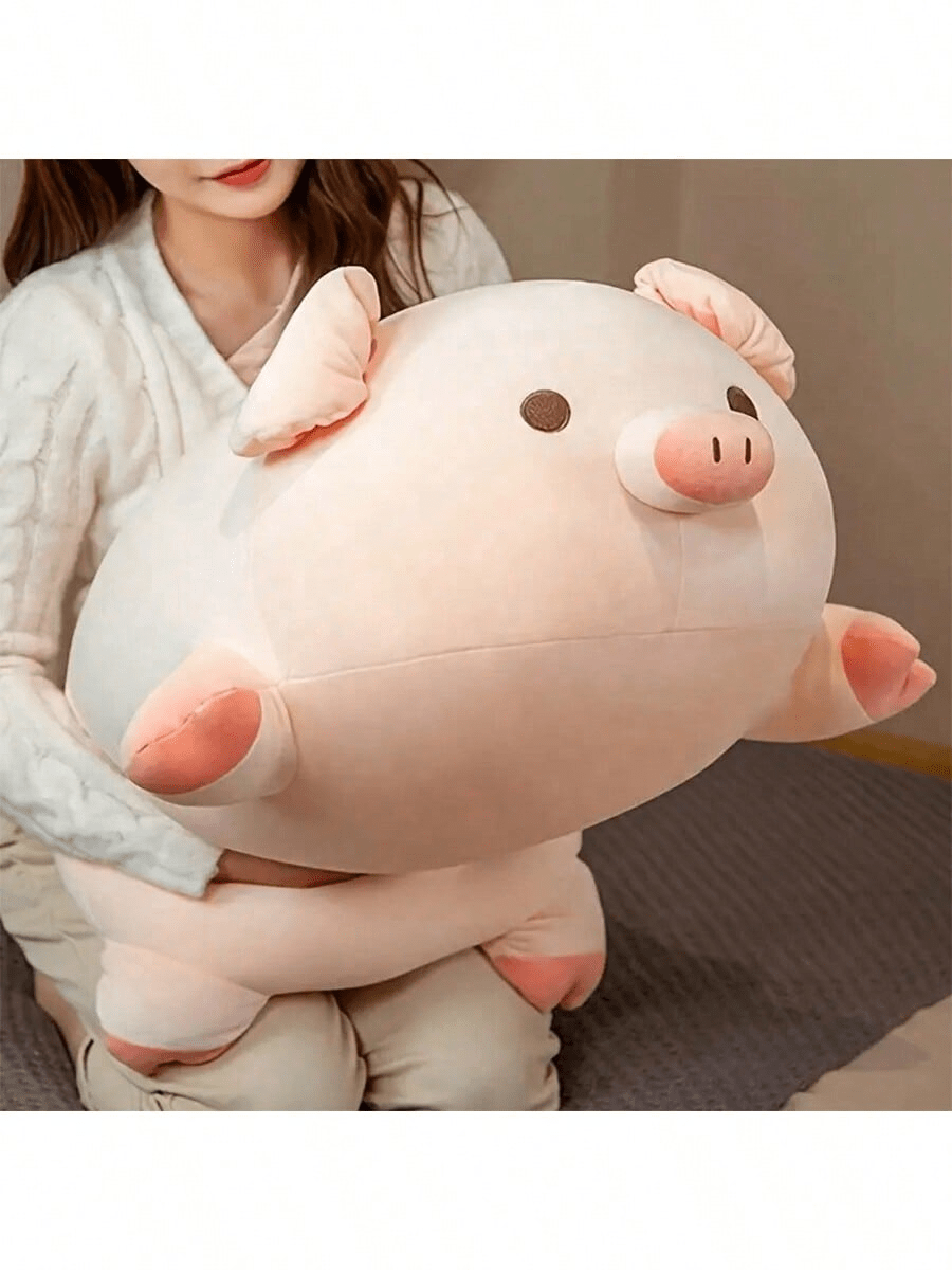 Cute Pink Pig Plush Doll, Soft Stuffed Animal Pillow for Room or Sofa Decoration