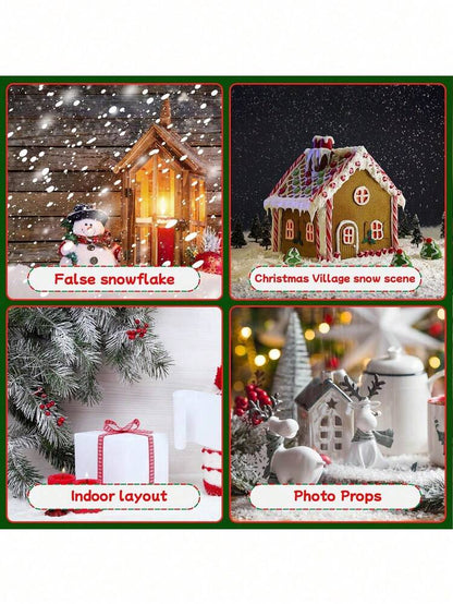 500g Artificial Snowflake Powder, Realistic Dry Snow for Photo Props, Christmas Trees, and Winter Scene Decorations for Parties or Offices