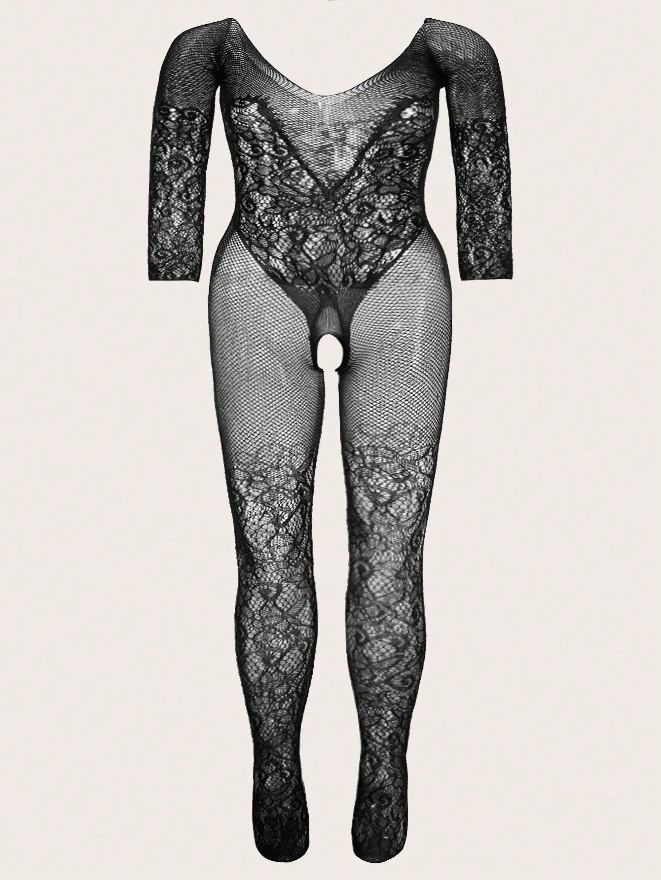 Plus Size Sexy Mesh Bodysuit Lingerie