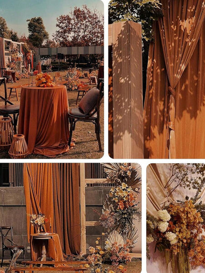 Wrinkled Cheesecloth Table Runner for Weddings and Holidays, Elegant Table Centerpiece Cloth for Christmas Dining, Birthdays, and Romantic Events