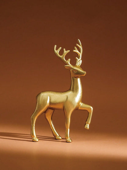 2pcs Gold Deer Sculptures, Mother and Baby Figurines for Room Decoration, Elegant Home Ornament Set, Perfect Birthday or Christmas Gift