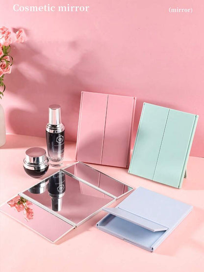 3-Sided Foldable Makeup Mirror, Ultra-Thin Portable Vanity Mirror for Travel or Home, Adjustable Compact Beauty Mirror Gift for Women (1pc)