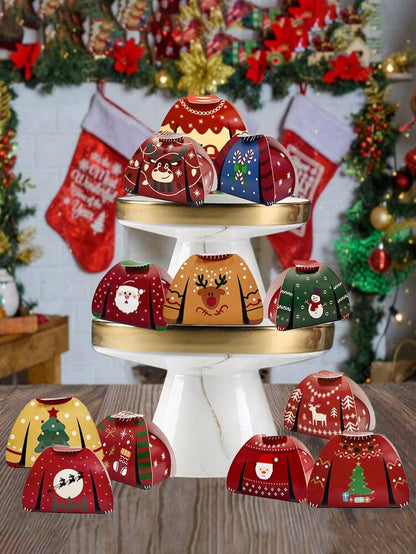 24-Piece DIY Christmas Gift Box Set, Small Festive Packaging Boxes for Presents, Party Favors, and Holiday Home Decorations