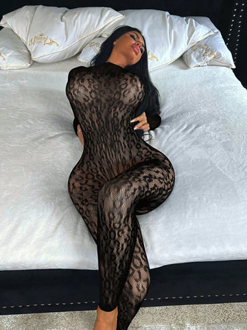Jacquard Open-Style Camisole Lingerie Jumpsuit Bikini Cover-Up