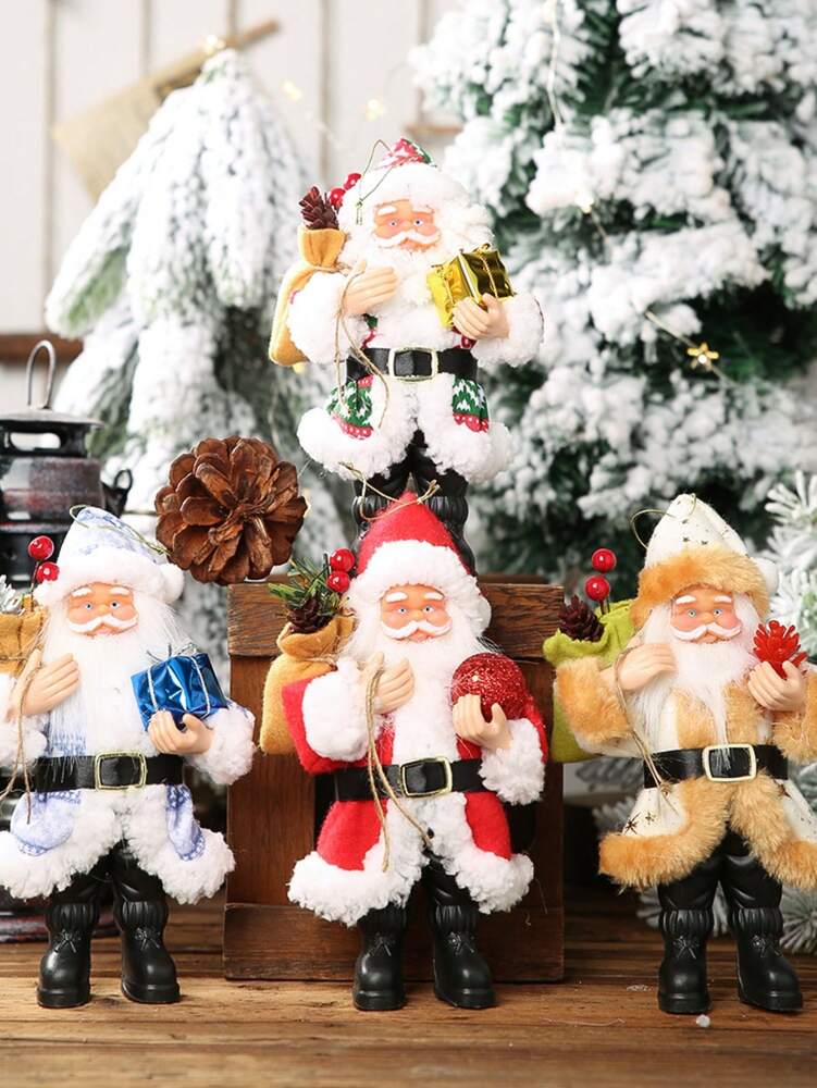 Standing Santa Claus Resin Figurine, Festive Christmas Ornament, Perfect Gift for Holiday Displays, Home, or Office Room Decorations