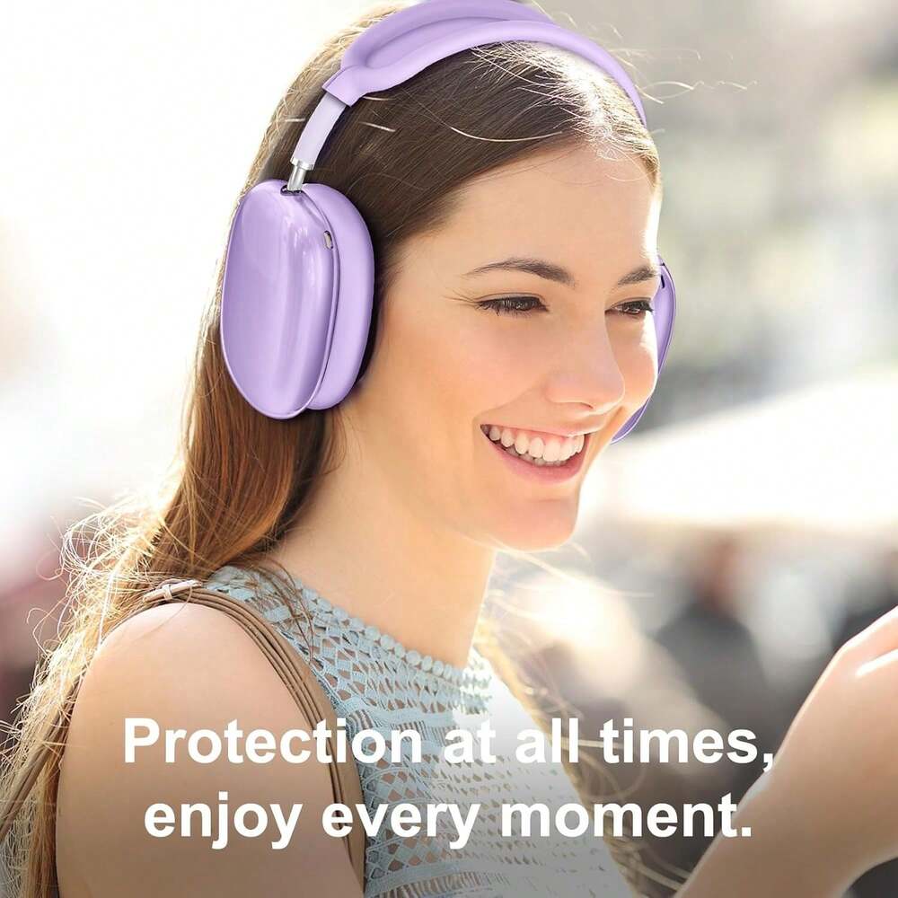 4-in-1 Clear Silicone Protective Set for AirPods Max, Transparent TPU Headband & Ear Cup Covers, Anti-Scratch Compatible with AirPods Max (USB-C)