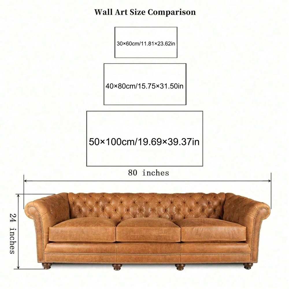 2D Frameless Elephant Wall Art Canvas, Contemporary African Wildlife Print for Living Room, Bedroom or Office, Minimalist Animal Home Decor (1pc)