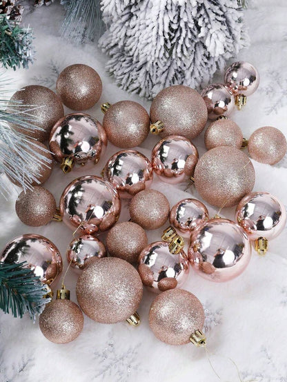 44-Piece Christmas Ball Ornament Set, Shatterproof Hanging Baubles for Christmas Tree, Wedding or Office Decor, Multi-Size Holiday Decorations
