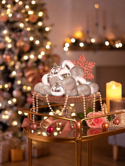 44-Piece Christmas Ball Ornament Set, Shatterproof Hanging Baubles for Christmas Tree, Wedding or Office Decor, Multi-Size Holiday Decorations