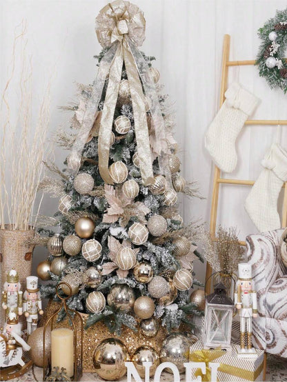 20pcs Glitter Cedar Pine Needles with Sequins, Artificial Blue and Pink Leaves for DIY Garlands, Wedding Bouquets, and Winter Holiday Home Decor