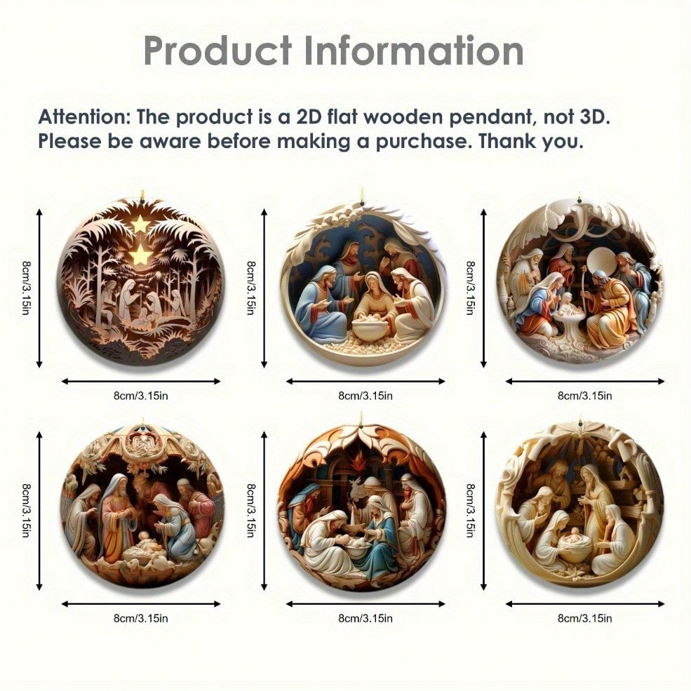 12-Piece Wooden Nativity Scene Set, Hand-Carved Christmas Manger Figures for Table & Shelf Display, Rustic Religious Holiday Home Decor Gift