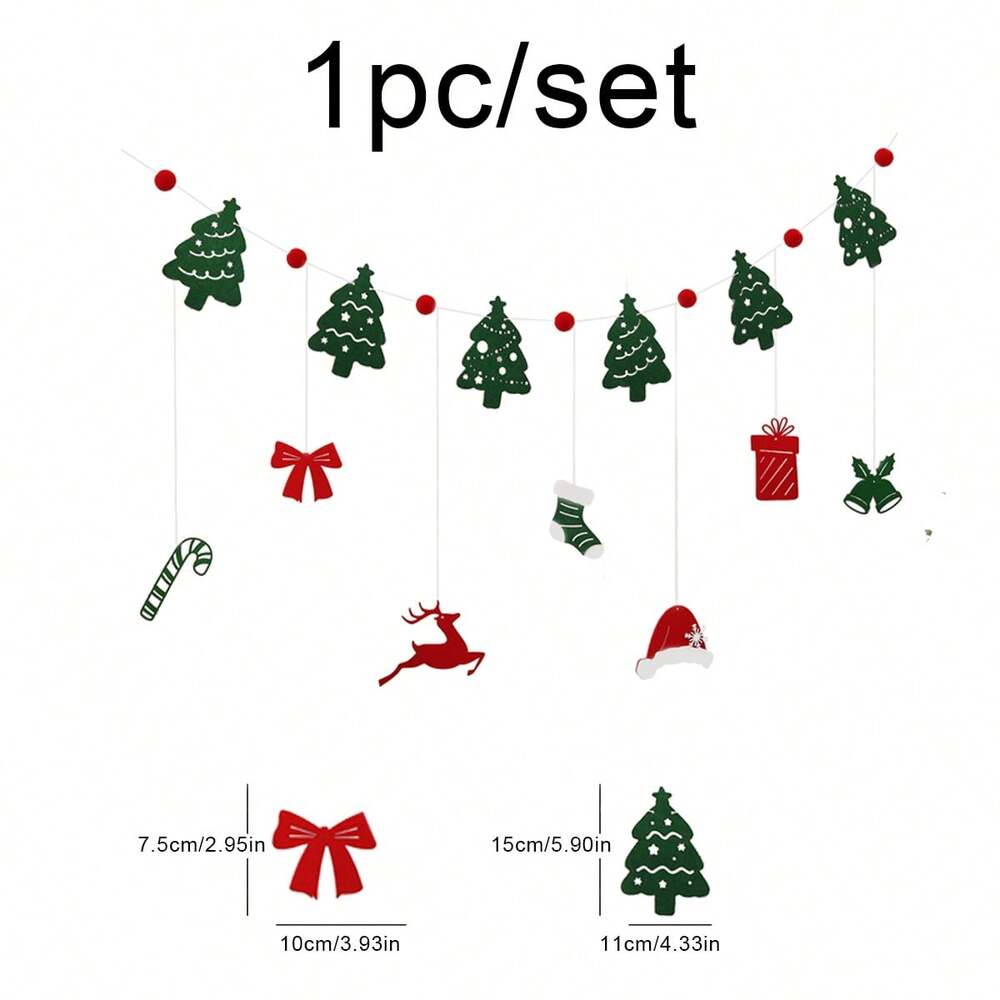 Christmas Snowflake Garland Set, Hanging Party Decoration for Home, Tree, or Wall, Festive Ornament Set for Holiday Celebrations