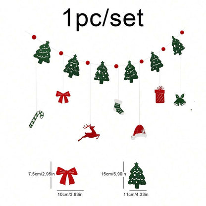 Christmas Snowflake Garland Set, Hanging Party Decoration for Home, Tree, or Wall, Festive Ornament Set for Holiday Celebrations