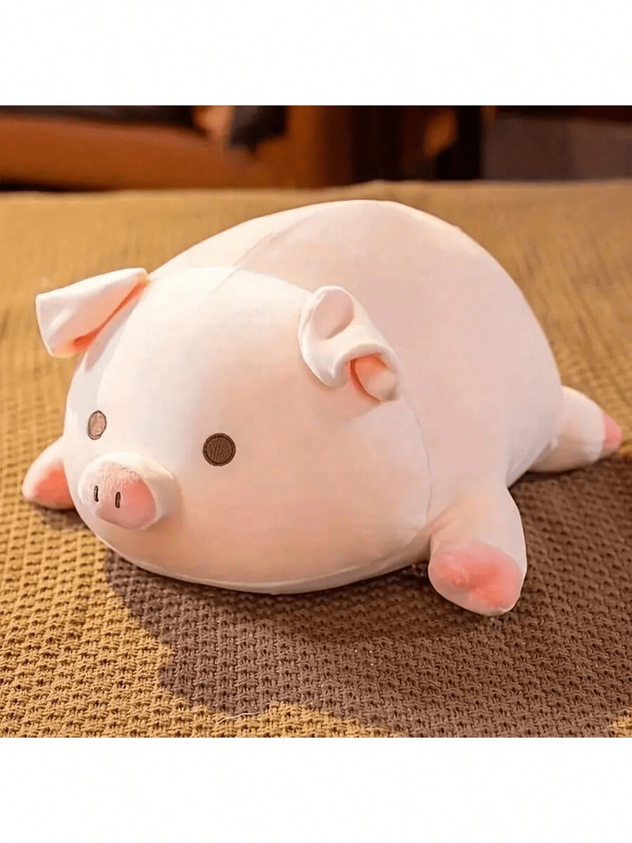 Cute Pink Pig Plush Doll, Soft Stuffed Animal Pillow for Room or Sofa Decoration