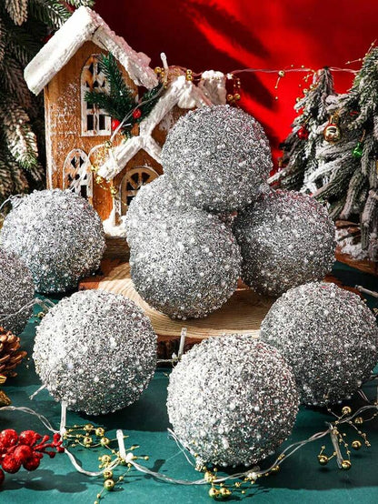 12pcs Champagne Christmas Ball Ornaments, 3.15-Inch Shatterproof Baubles, Elegant Tree Decorations for Weddings, Holidays, and Party Displays